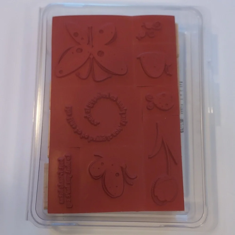 Rubber Stamps Garden Whimsy Friendship Theme Set Of 8